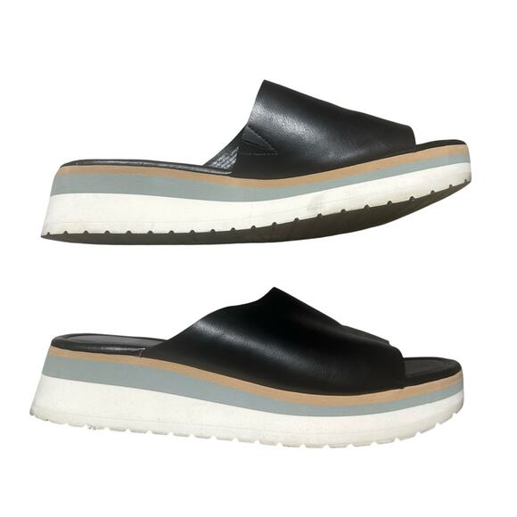 Dolce Vita Milo Black Platform Slide Sandals - Picture 3 of 8